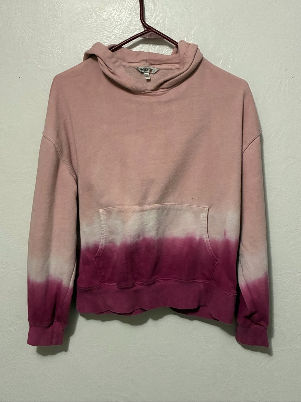 Wildfox Blush to Berry Ombre Hooded Sweatshirt